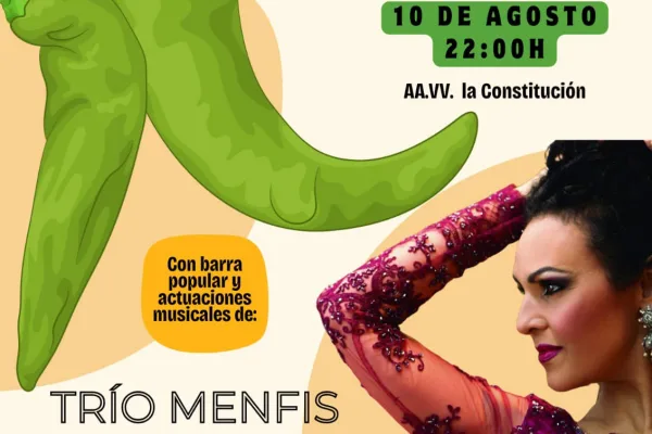 XXXIX fiesta del pimiento en medina sidonia 10 de agosto a las 22:00 horas