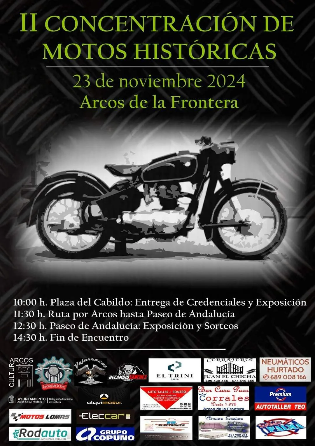 II Concentración de Motos Históricas en Arcos de la Frontera el 23 de noviembre.