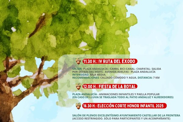 Castellar de la Frontera celebra el Día de La Boyal el 15 de febrero con rutas, animaciones y la elección de la Corte de Honor 2025. ¡Descubre el programa completo y únete a la fiesta!