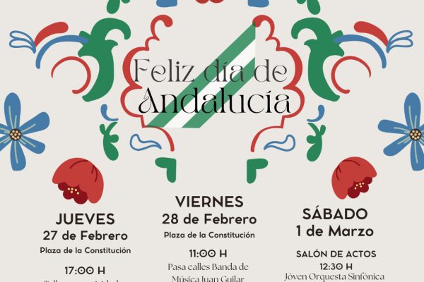El Bosque celebra el Día de Andalucía con música, flamenco y tradición del 27 de febrero al 1 de marzo. Descubre el programa completo y la inauguración de su primera bandera oficial