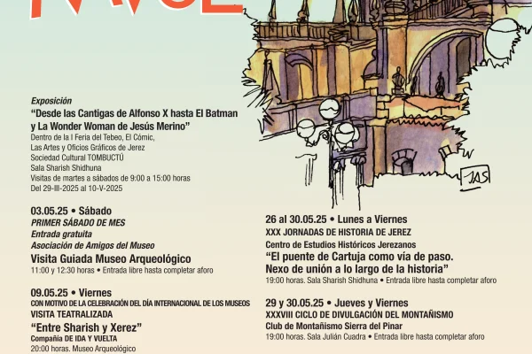 Mayo en el Museo Arqueológico de Jerez: visitas guiadas, cómic, historia, teatro y patrimonio en un mes lleno de cultura para todos los públicos.