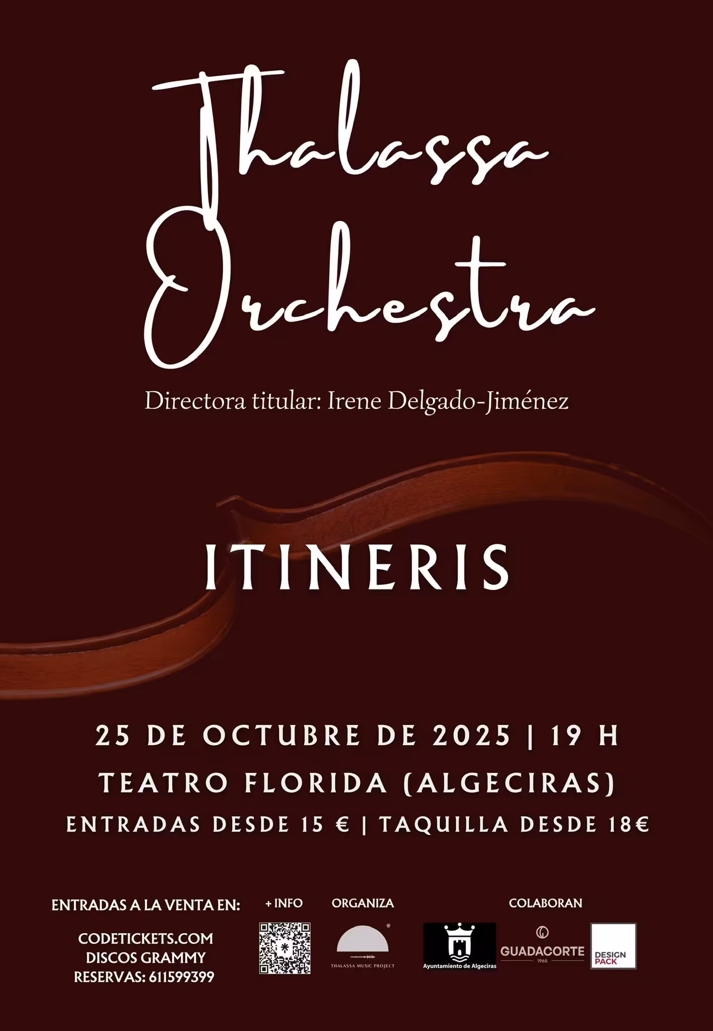 Descubre ITINERIS, el nuevo concierto de Thalassa Music Project en el Teatro Florida de Algeciras. Vive la música clásica como nunca antes el 25 de octubre a las 19:00 horas. Entradas desde 15€.
