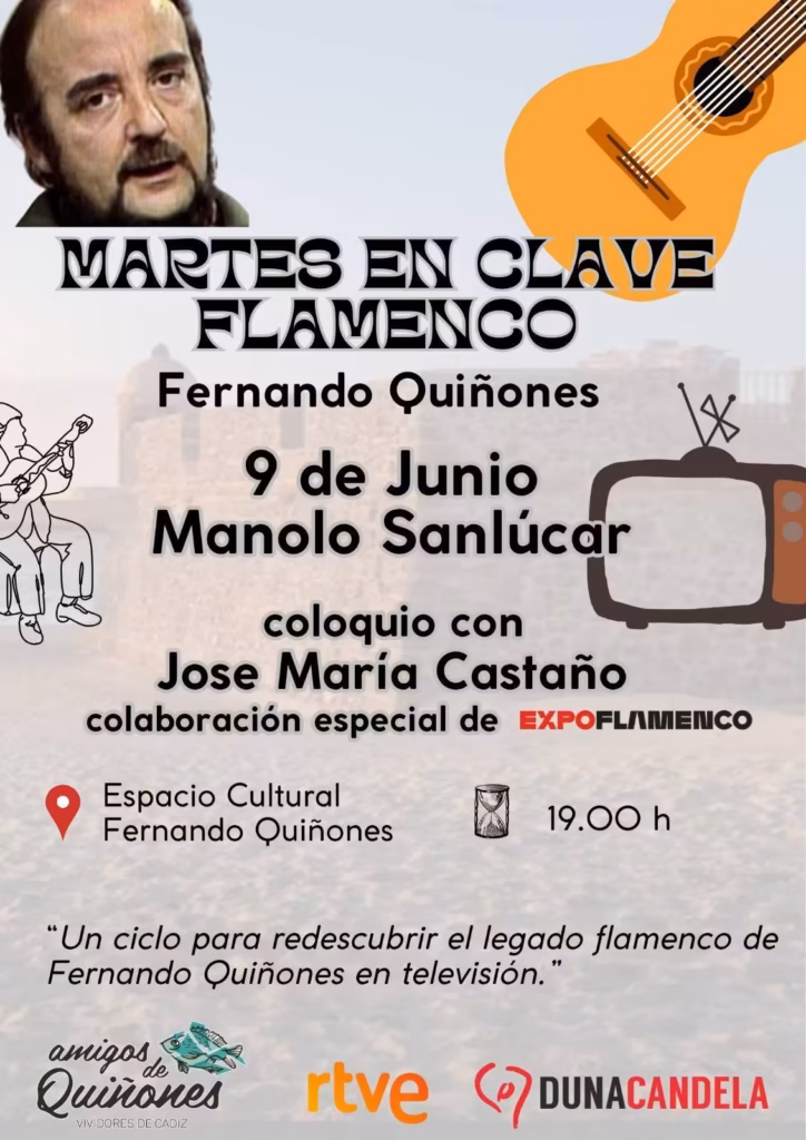 El Espacio Cultural Fernando Quiñones acoge el 9 de junio una nueva cita de Martes en Clave de Flamenco dedicada a Manolo Sanlúcar.