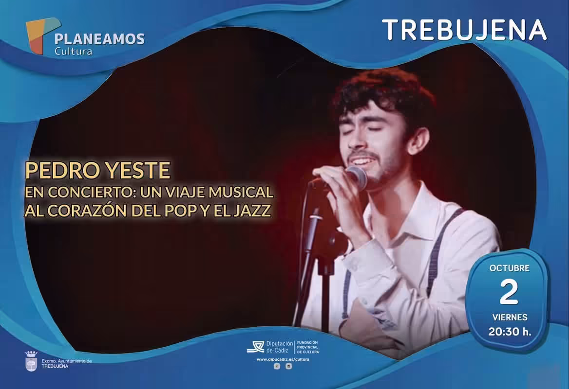 Pedro Yeste actuará el 2 de octubre en Trebujena, coincidiendo con el inicio de DESTapa, dentro de las Jornadas de Turismo 2026.