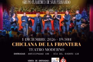 La Fragua por Navidad llega a Chiclana el 1 de diciembre. Flamenco en el Teatro Moderno por Ningún Niño Sin Juguetes. Entradas desde 10 euros.