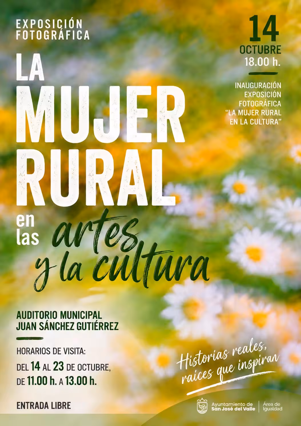 San José del Valle celebra el 14 y 15 de octubre las Jornadas de la Mujer Rural, con exposición, vídeo, manifiesto y un nuevo monumento.