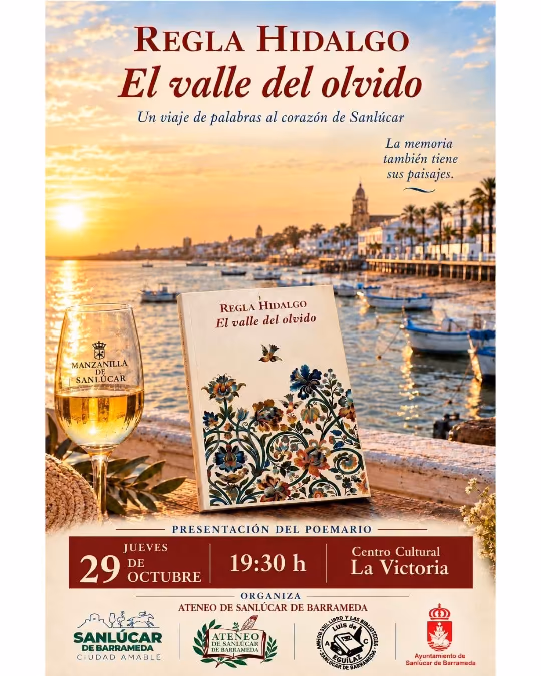 Regla Hidalgo presenta El valle del olvido el 29 de octubre en el Centro Cultural La Victoria de Sanlúcar. Entrada libre hasta completar aforo.
