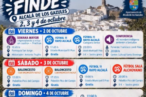Alcalá de los Gazules reúne del 2 al 4 de octubre fútbol, baloncesto, fútbol sala y actividades culturales para todas las edades.
